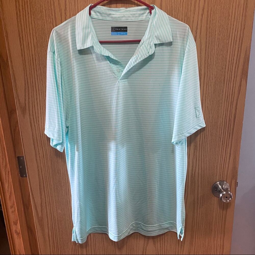 PGA Tour Lightweight Golf Polo Shirt Men's Size Large Short Sleeves